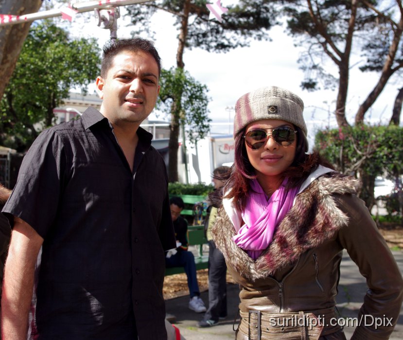 IMGP0116R.jpg - Suril, aka Hubby, with Ms. Priyanka Chopra! I still don't understand why she's smiling and he's not? Haha!