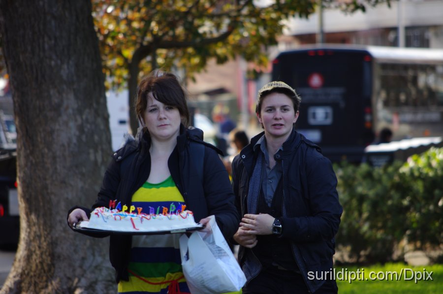 IMGP0145.JPG - It was Brittany's (?) Birthday! This cake did NOOO good!! They all got in a cakefight after the shoot ended!